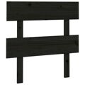 Cabeceira de Cama 78,5x3x81 cm Pinho Maciço Preto