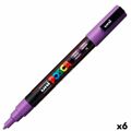 Marcador Posca PC-3M Violeta 6 Unidades