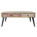 Mesa de Apoio Dkd Home Decor Metal Madeira de Mangueira (110 X 70 X 45 cm)