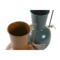 Vaso Dkd Home Decor Metal Laranja Verde Mostarda (14.5 X 13 X 24 cm) (2 Unidades)