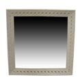 Espelho de Parede Home Esprit Branco Natural Madeira de Mangueira Romântico 92 X 6 X 92 cm