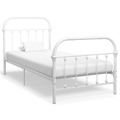 Estrutura de Cama 100x200 cm Metal Branco