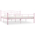 Estrutura de Cama 180x200 cm Metal Rosa