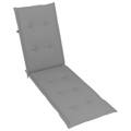 Almofadão para Cadeira de Terraço (75+105)x50x4 cm Cinzento