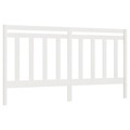 Cabeceira de Cama 206x4x100 cm Pinho Maciço Branco