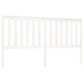 Cabeceira de Cama 186x6x101 cm Pinho Maciço Branco