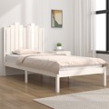 Estrutura de Cama Pequena Solteiro 75x190cm Pinho Maciço Branco