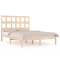 Estrutura de Cama Dupla 4FT6 135x190 cm Madeira de Pinho Maciça