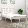 Estrutura de Cama 5FT King 150x200 cm Pinho Maciço Branco