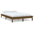 Estrutura Cama King 150x200 cm Madeira Maciça Castanho-mel