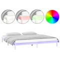 Estrutura de Cama C/ LED 140x190 cm Branco