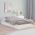 Estrutura de Cama Casal 135x190 cm 4FT6 Madeira Maciça Branco