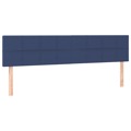 Cabeceira de Cama 2 pcs Tecido 100x5x78/88 cm Azul