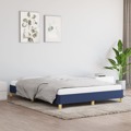 Estrutura de Cama 140x190 cm Tecido Azul