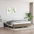 Estrutura de Cama 180x200 cm Tecido Cinza-acastanhado