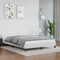 Estrutura Cama C/ Cabeceira 140x200 cm Couro Artificial Branco