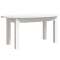 Mesa de Centro 80x40x35 cm Madeira de Pinho Maciça Branco