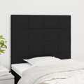 Cabeceira de Cama 2 pcs Tecido 100x5x78/88 cm Preto