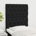 Cabeceira de Cama 2 pcs Tecido 80x7x78/88 cm Preto