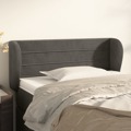 Cabeceira de Cama C/ Abas Veludo 103x23x78/88cm Cinzento-escuro