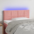 Cabeceira de Cama C/ Luzes LED Veludo 90x5x78/88 cm Rosa