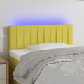 Cabeceira de Cama C/ Luzes LED Tecido 100x5x78/88 cm Verde