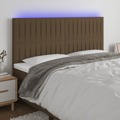 Cabeceira de Cama C/ LED Tecido 180x5x118/128 cm Verde