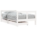 Estrutura Cama Infantil C/ Gavetas 80x160cm Pinho Maciço Branco