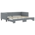 Sofá-cama com Gavetão 90x200 cm Tecido Cinzento-claro