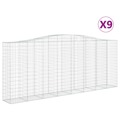 Cestos Gabião Arqueados 9pcs 400x50x160/180cm Ferro Galvanizado