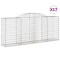 Cestos Gabião Arqueados 17pcs 300x50x120/140 Ferro Galvanizado