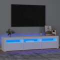 Móvel de Tv com Luzes LED 180x35x40 cm Branco