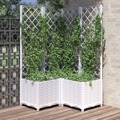 Vaso/floreira de Jardim C/ Treliça 80x80x136 cm Pp Branco