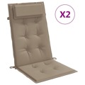 Almofadões Cadeira Encosto Alto 2pcs Oxford Cinza-acastanhado