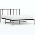 Estrutura de Cama com Cabeceira 120x190 cm Metal Preto