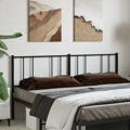 Cabeceira de Cama 193 cm Metal Preto