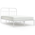 Estrutura de Cama com Cabeceira 120x190 cm Metal Branco