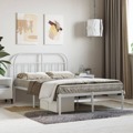 Estrutura de Cama com Cabeceira 120x190 cm Metal Branco