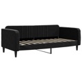 Sofá-cama 90x190 cm Veludo Preto