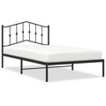 Estrutura de Cama com Cabeceira 107x203 cm Metal Preto