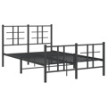 Estrutura de Cama com Cabeceira e Pés 120x190 cm Metal Preto