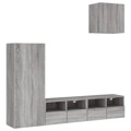 Móveis de Parede P/ Tv Derivados de Madeira Cinza Sonoma 4 pcs