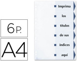 Separador Avery de Cartolina 6 Separadores Din A4