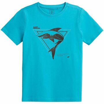 T-shirt 4F Print água-marinha Tamanho - 12-13 Anos