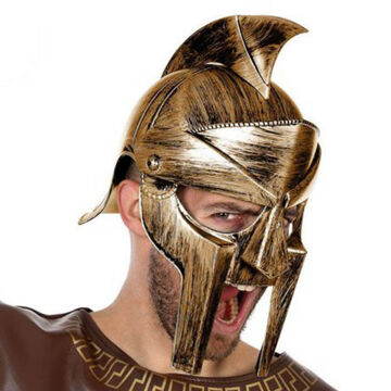 Capacete Romano Gladiador Dourado