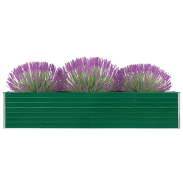 Vaso / Floreira de Jardim Aço Galvanizado 320x40x45 cm Verde