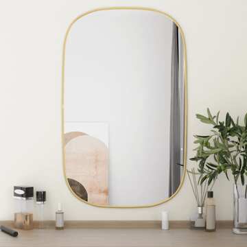 Espelho de Parede 80x50 cm Dourado