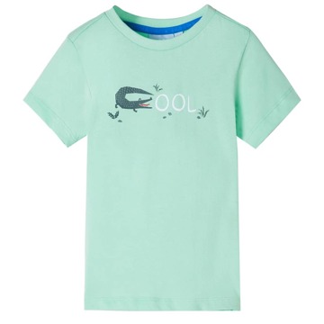 T-shirt Manga Curta para Criança Verde-claro 92