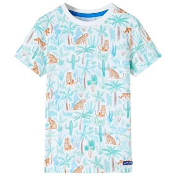 T-shirt Infantil com Estampa de Tigre Cor Cru 140