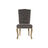 Cadeira de Sala de Jantar Dkd Home Decor Linho Madeira da Borracha Cinzento Escuro (52 X 53 X 103 cm)